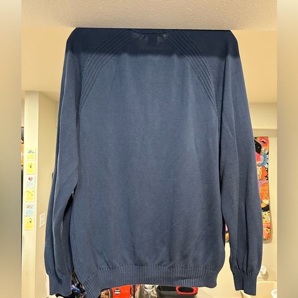 Barney’s New York Formal Blue XL Half-Zip Sweater Great Condition MSRP $300 - Picture 4 of 8
